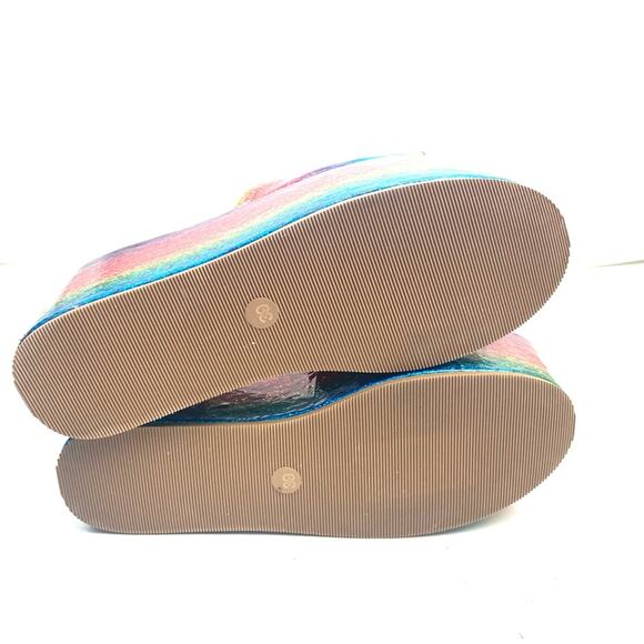 Shane Justin Rainbow Platform Glitter Sandals Size 39/ US 8.5 - Picture 8 of 9